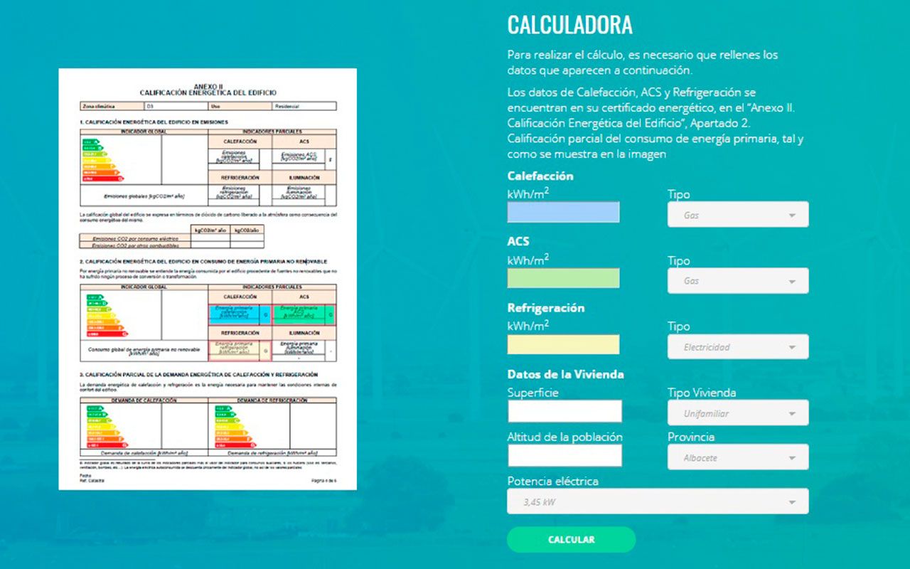 Los Arquitectos Técnicos presentan una calculadora energética para conocer el ahorro que supone tener una vivienda más eficiente