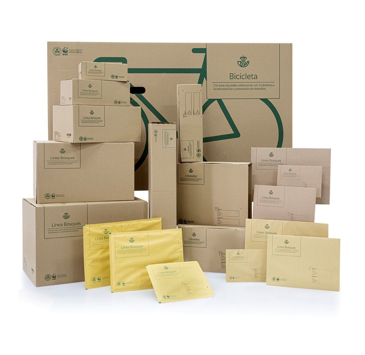 Correos lanza su nueva línea de embalajes sostenibles de la Línea Bosques