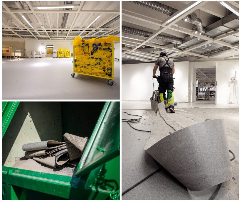 Un proyecto pionero de Tarkett recupera, recicla y transforma suelos usados de IKEA para reducir su huella medioambiental