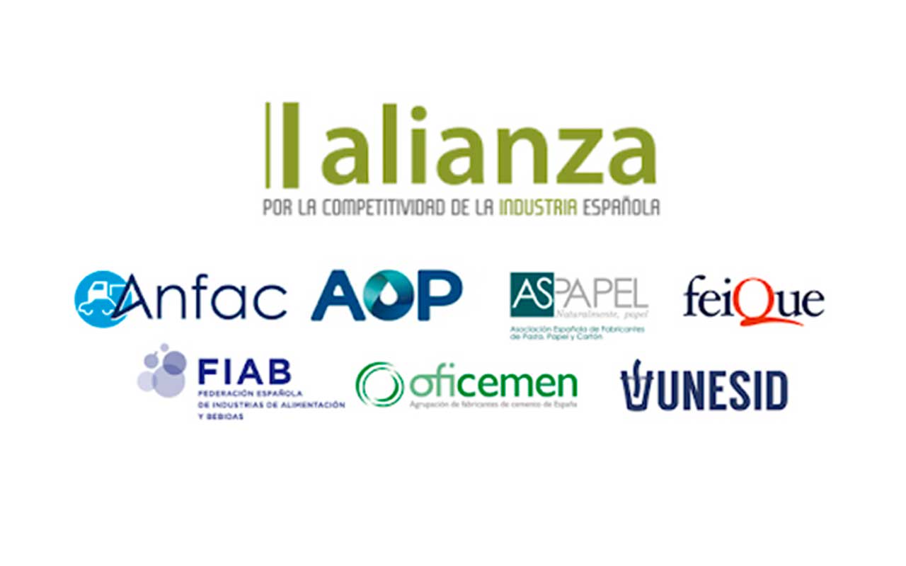 Sin horizonte de mejora, la Alianza por la Industria pide al Gobierno medidas urgentes por los elevados precios de la electricidad y el gas