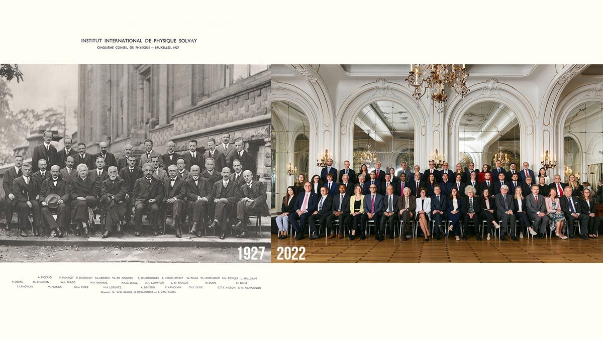 34 reconocidos científicos y 21 jóvenes investigadores europeos en el ámbito de la química recrean la icónica foto de Curie y Einstein en 1927