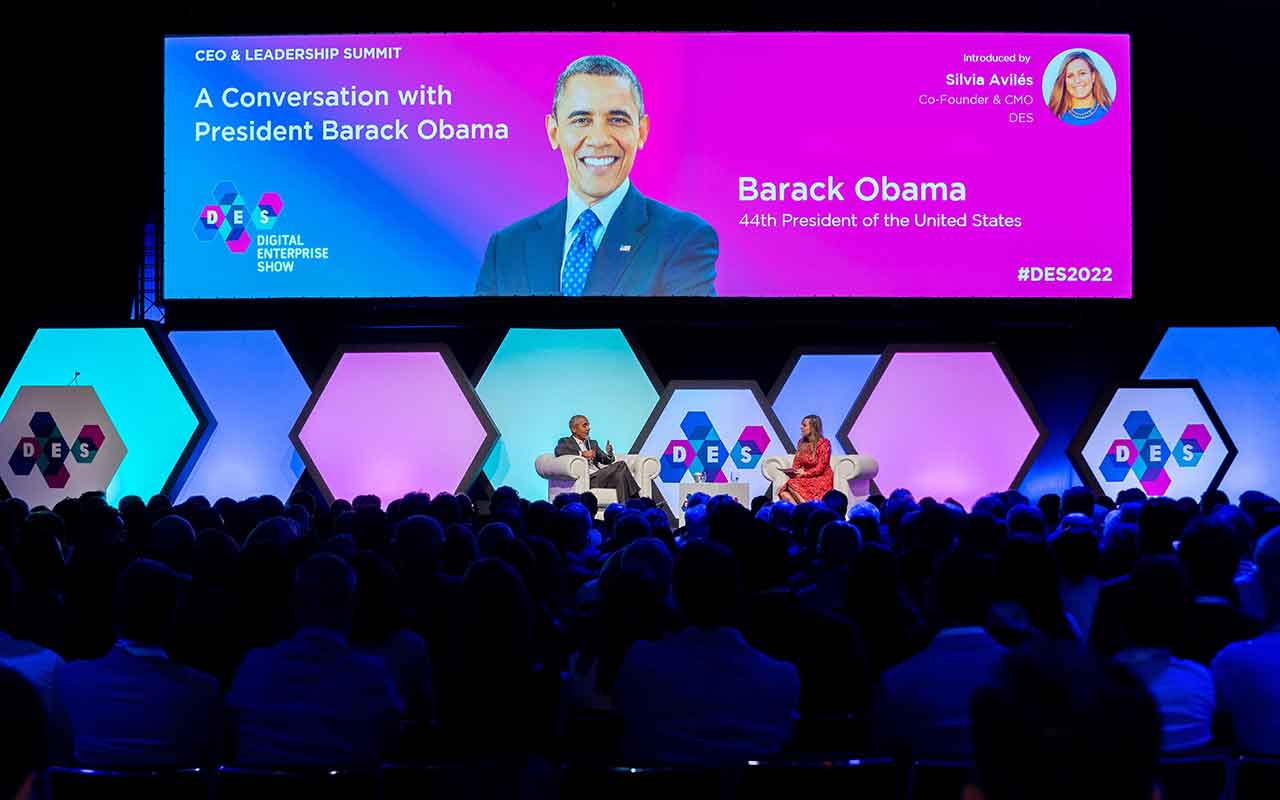 Barack Obama comparte en DES – Digital Enterprise Show 2022 su visión sobre la tecnología, el futuro del trabajo, el cambio climático y las nuevas generaciones