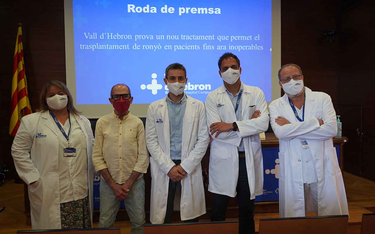 Vall d’Hebron prueba un nuevo tratamiento que permite el trasplante de riñón en pacientes hasta ahora inoperables