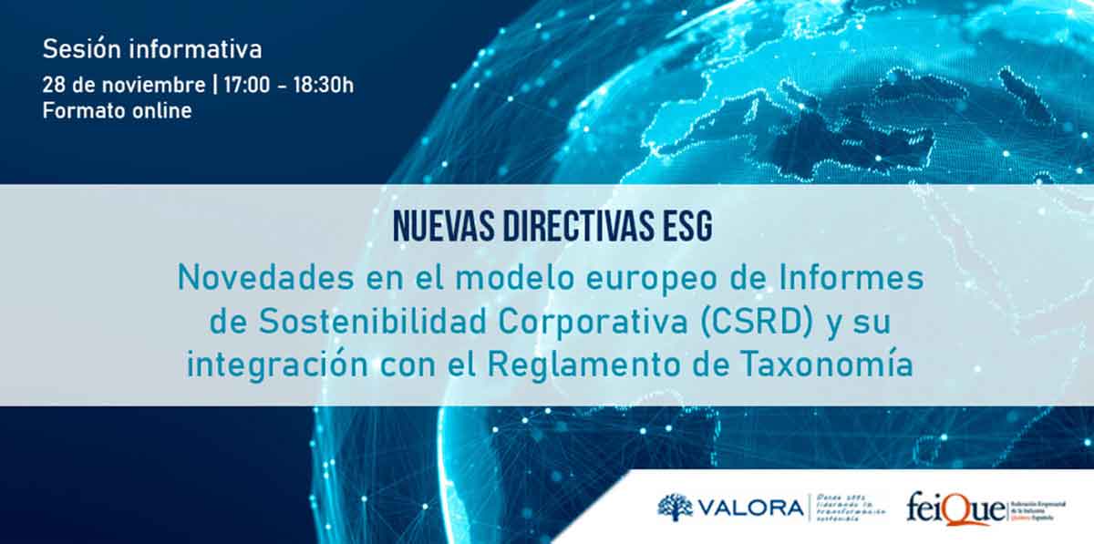 Feique y Valora abordan el nuevo modelo europeo de Informes de Sostenibilidad Corporativa (CSRD)