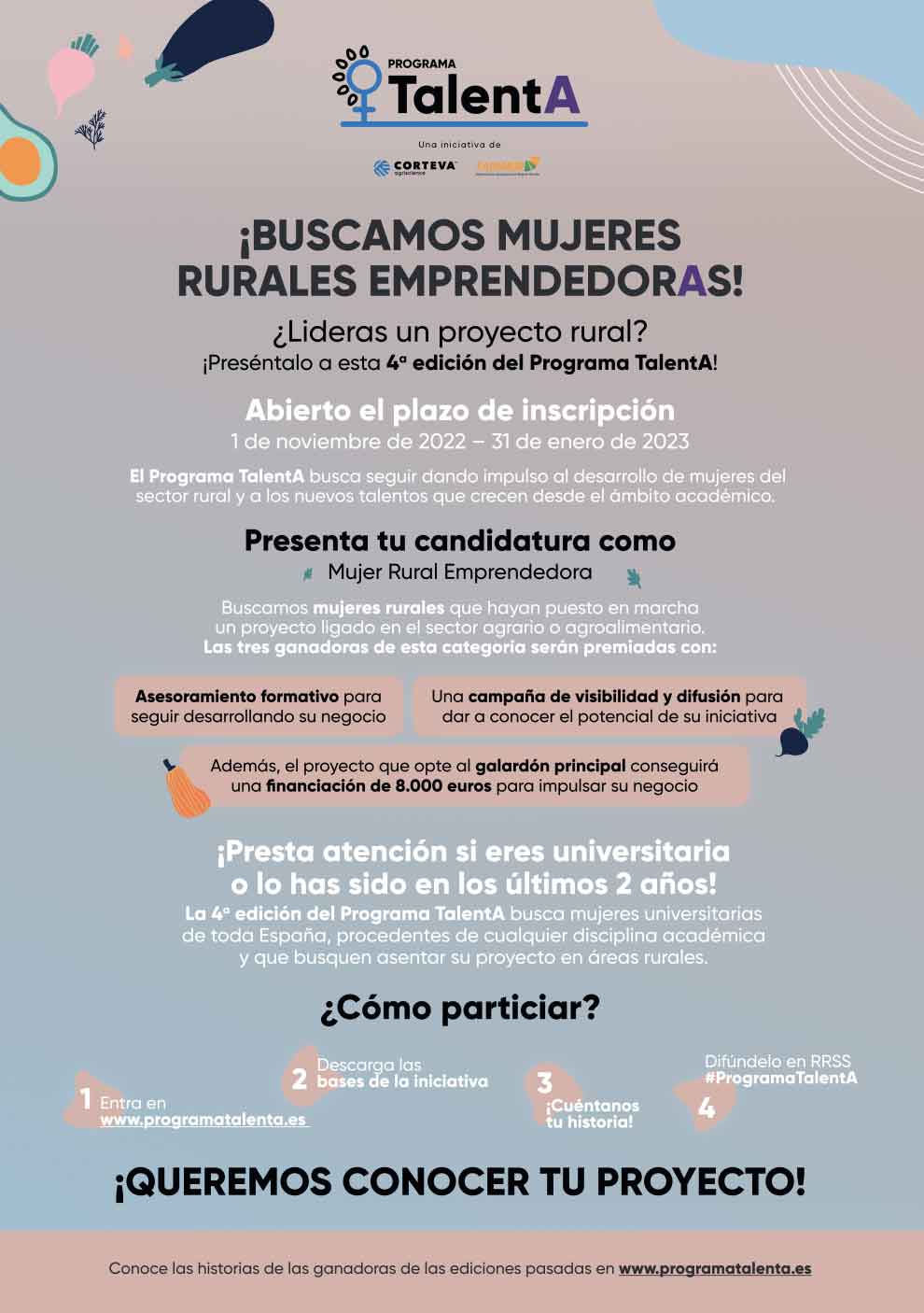 El Programa TalentA abre el plazo de presentación de candidaturas para proyectos de mujeres rurales