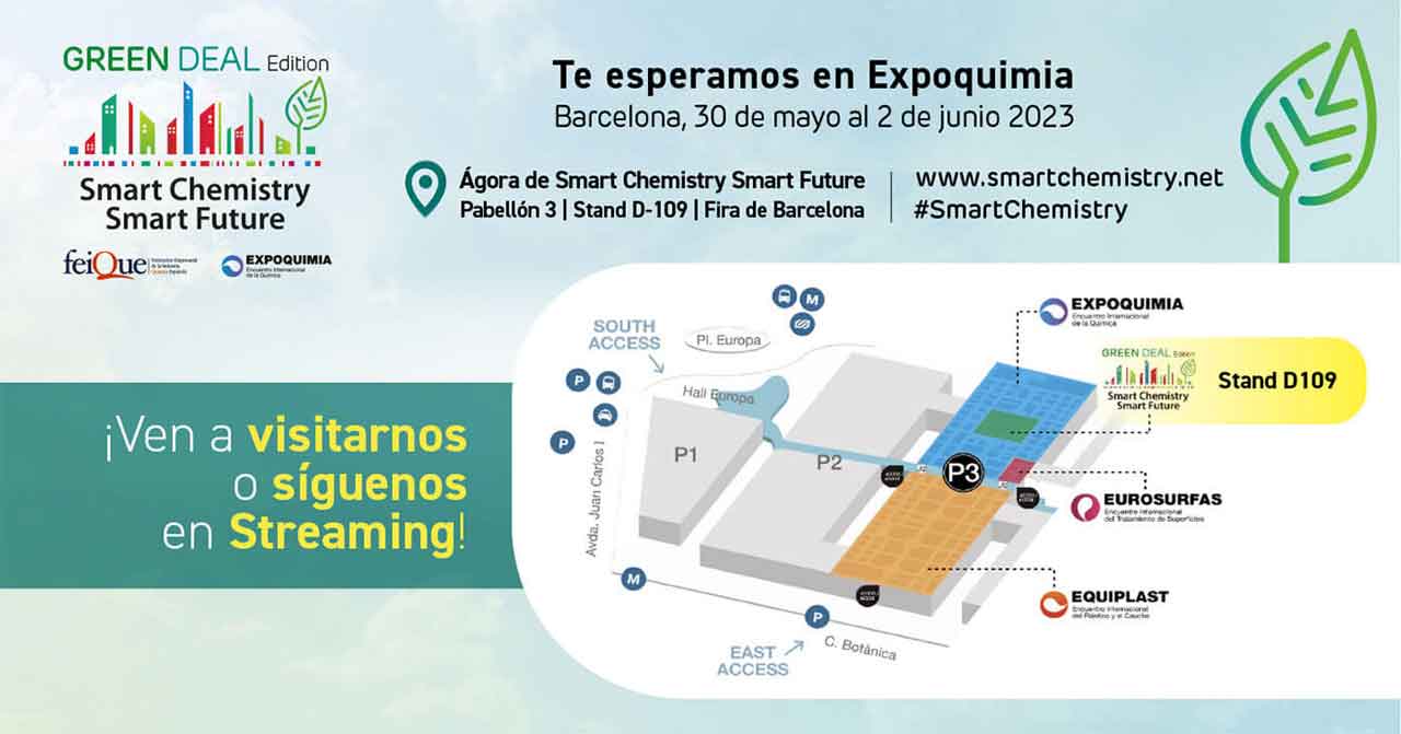 Smart Chemistry Smart Future – Green Deal Edition: programa de eventos institucionales que desarrollará en Expoquimia 2023