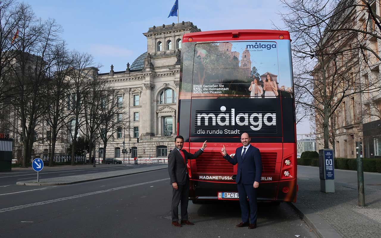 Málaga desembarca en los autobuses turísticos de Berlín