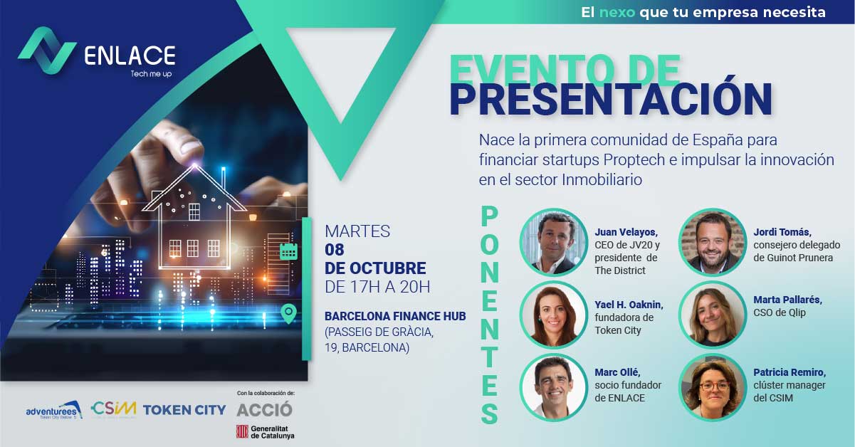 ENLACE lanza la primera comunidad de España para financiar startups Proptech e impulsar la innovación en el sector inmobiliario