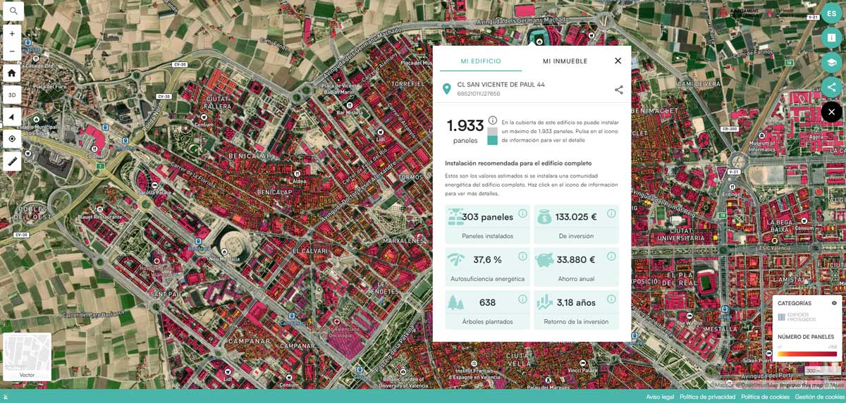 València estrena un mapa solar público para quienes quieren apostar por la energía fotovoltaica