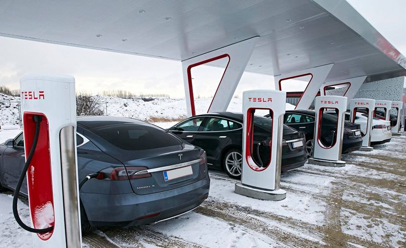Punto de recarga de baterías Tesla