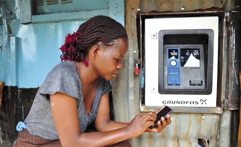 Agua potable mediante smartphone