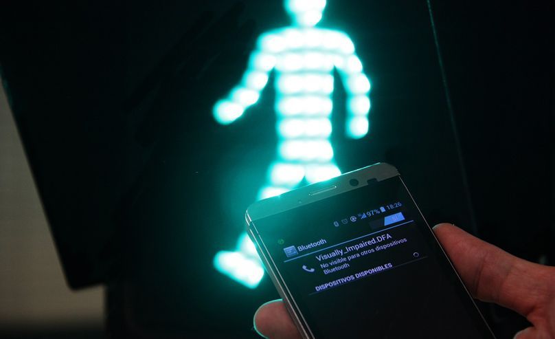 El dispositivo Passblue para semáforos, activado mediante Bluetooth