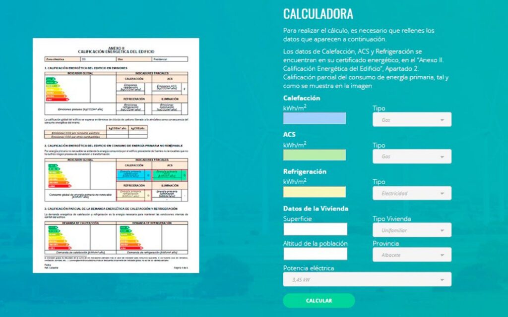 Los Arquitectos Técnicos presentan una calculadora energética para conocer el ahorro que supone tener una vivienda más eficiente