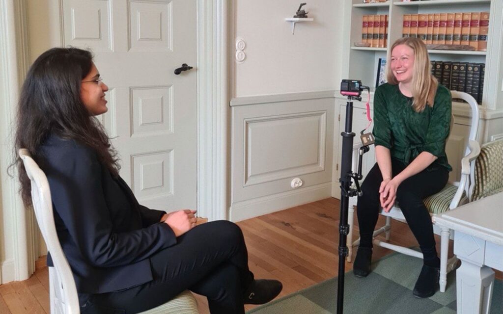 Aditi Bhasin interviewing Katarina Luhr