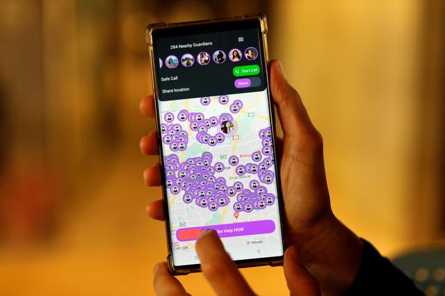 SafeUP, a women's safety net application, at a co-working space in Tel Aviv