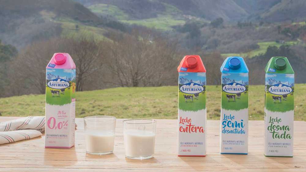 Central Lechera Asturiana lanza al mercado los nuevos briks con materiales elaborados con caña de azúcar para reducir emisiones de CO2