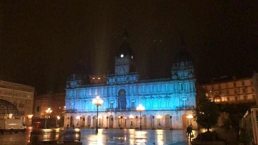A Coruña iluminará de azul sus símbolos por el Día de Europa