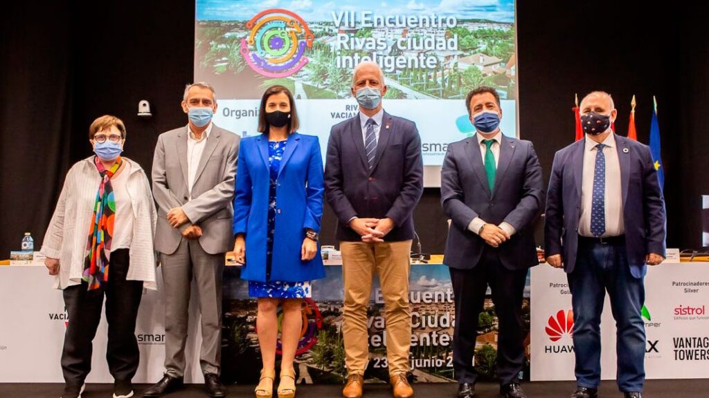 Gema Igual, alcaldesa de Santander, en el encuentro de la RECI en Rivas Vaciamadrid