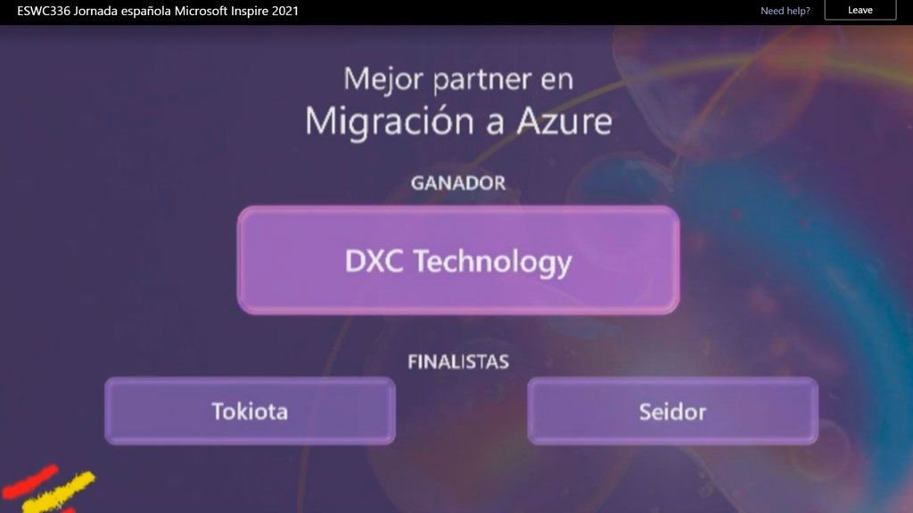 Microsoft nomina a DXC Technology como Mejor Partner de Migración a Azure en INSPIRE 2021