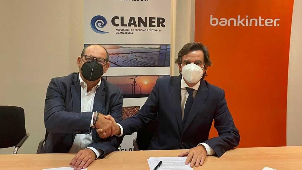 Bankinter y la Asociación de Energías Renovables de Andalucía firman un acuerdo para financiar proyectos de energías renovables en las entidades asociadas
