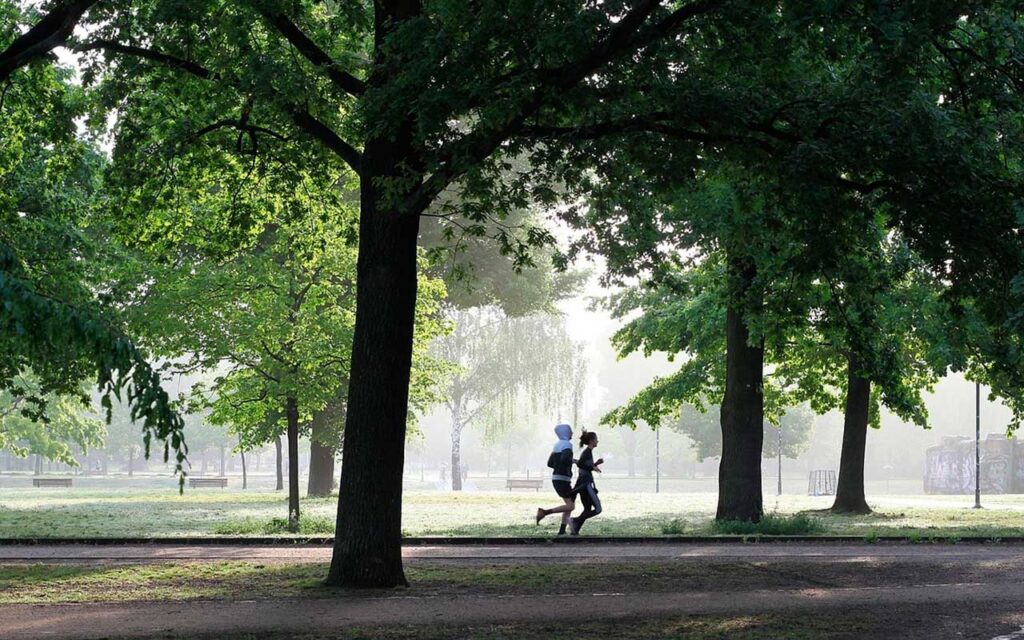 Las zonas verdes urbanas incitan a realizar ejercicio