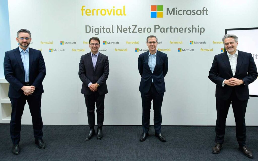 Ferrovial y Microsoft establecen una alianza global para desarrollar soluciones digitales para construcción, infraestructuras y movilidad
