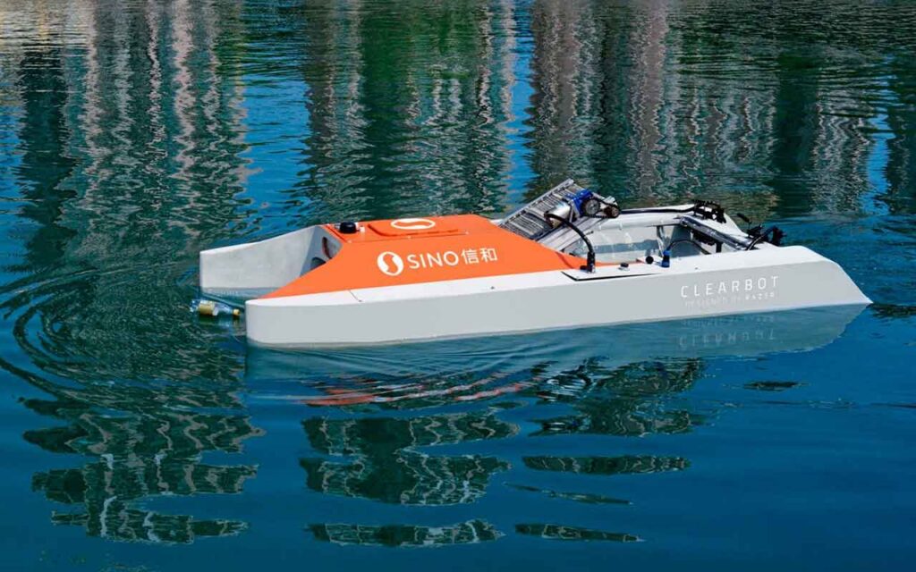 Clearbot, el dron acuático gobernado por Inteligencia Artificial que recoge una tonelada de plástico diaria