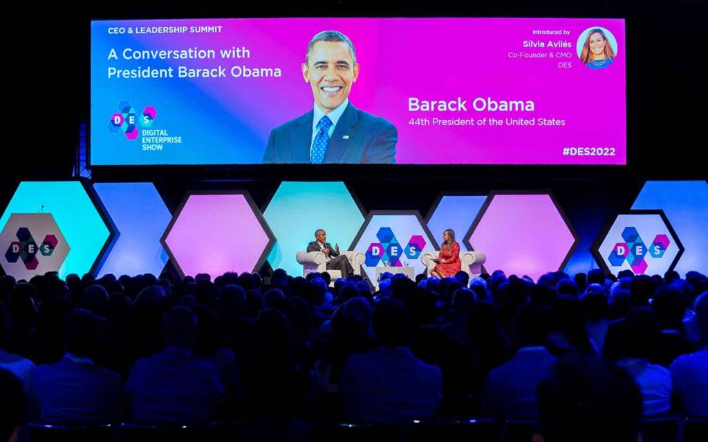 Barack Obama comparte en DES – Digital Enterprise Show 2022 su visión sobre la tecnología, el futuro del trabajo, el cambio climático y las nuevas generaciones