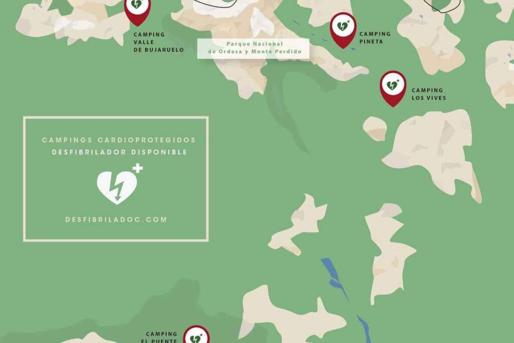 Turismo activo cardioprotegido gracias a los campings de Aragón