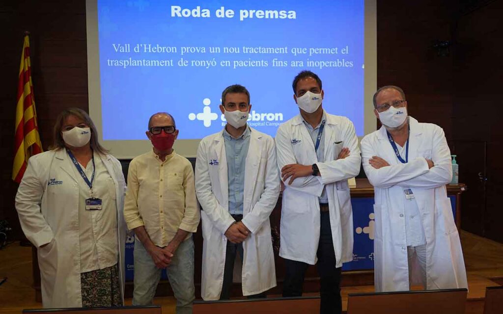 Vall d’Hebron prueba un nuevo tratamiento que permite el trasplante de riñón en pacientes hasta ahora inoperables