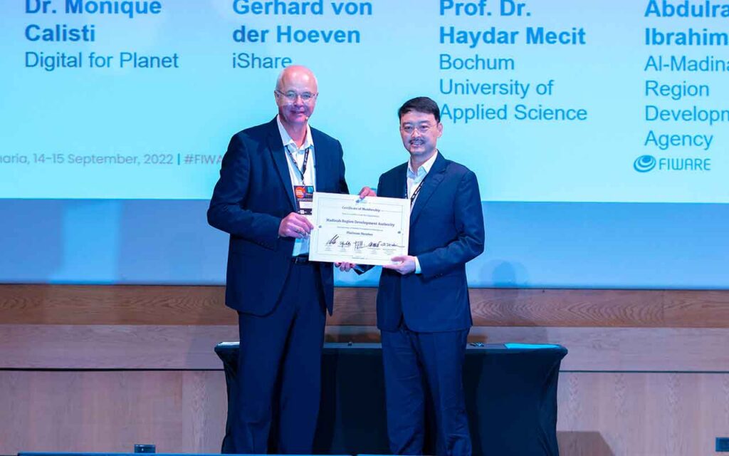 Madinah City signed with FIWARE Foundation a Membership Agreement to become FIWARE’s 8th Platinum Member - and for the first time a city Platinum Member"