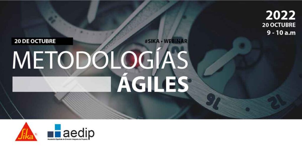 Expertos en metodologías ágiles participarán en la jornada organizada por SIKA y AEDIP para profesionales del sector