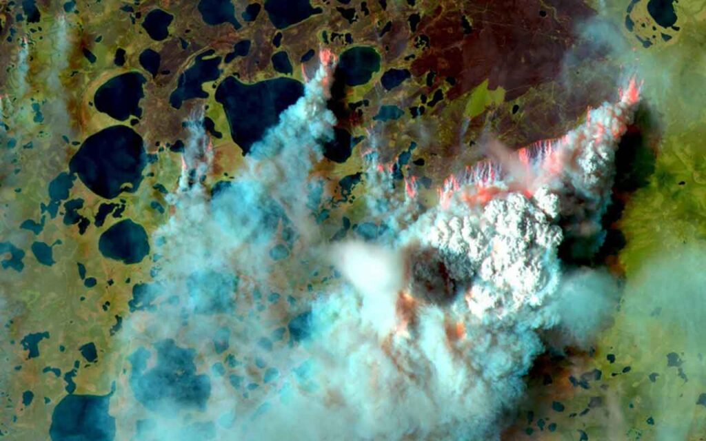 El calentamiento climático en el Ártico está aumentando los grandes incendios en el permafrost
