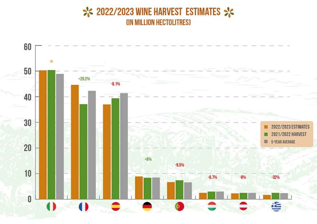 El vertiginoso incremento de los costes de producción en el mercado vinícola comunitario ensombrece la tímida mejora de la cosecha 2022