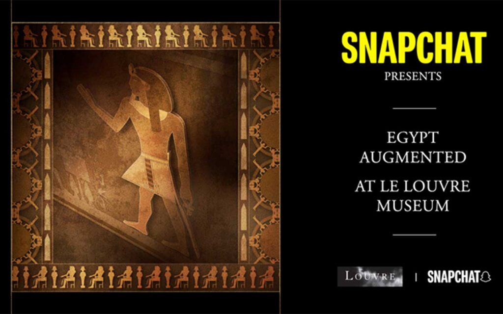 Snapchat y el Louvre en "Egipto aumentado": una nueva mirada a las antigüedades egipcias del Louvre gracias a la Realidad Aumentada