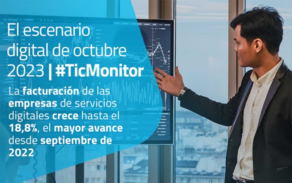Crece hasta el 18,8% la facturación en el sector TIC, el mayor avance desde septiembre de 2022