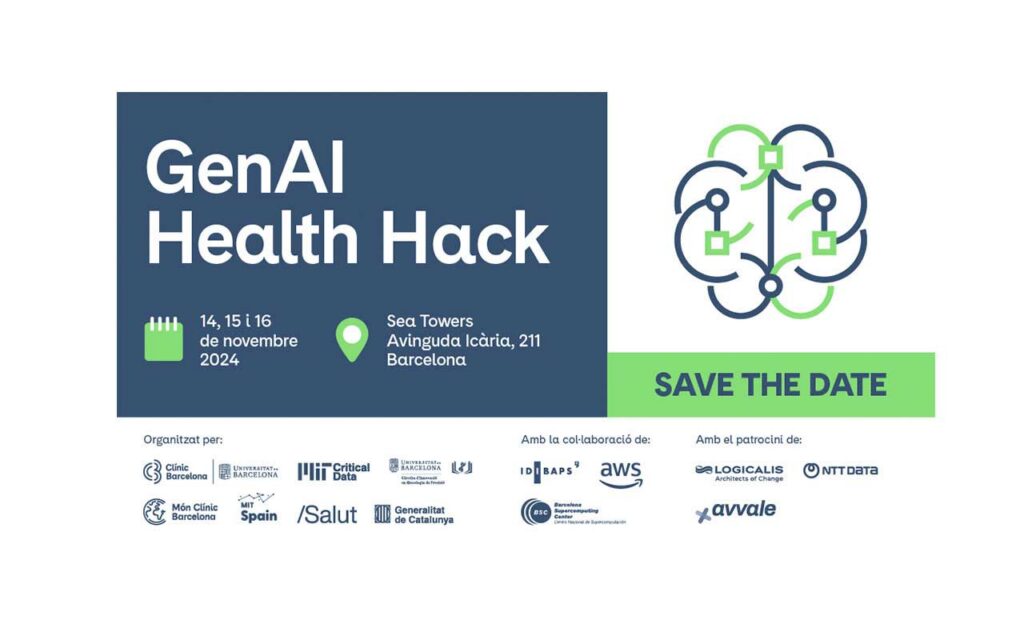 Barcelona acogerá la primera edición del GenAI Health Hack: un evento pionero sobre IA generativa en la salud