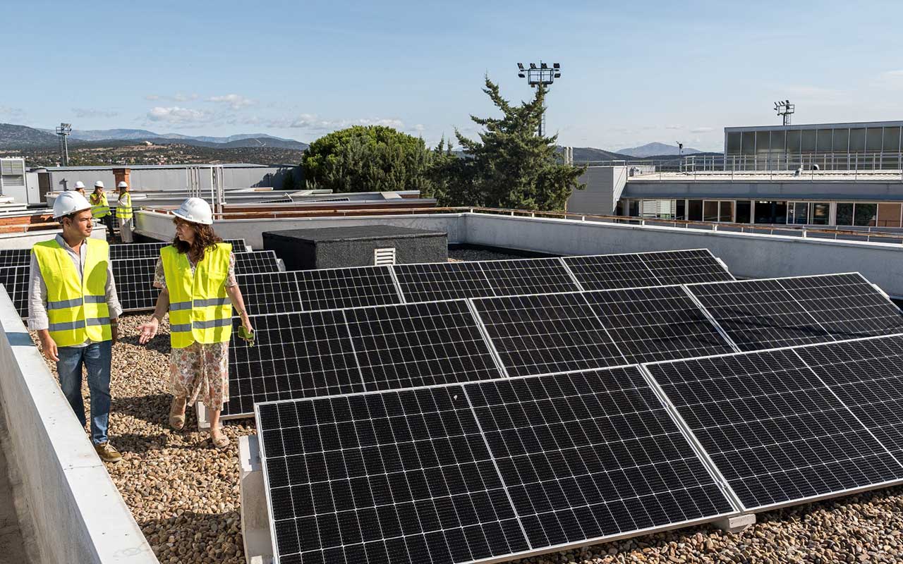 Las Rozas rooftop solar panels