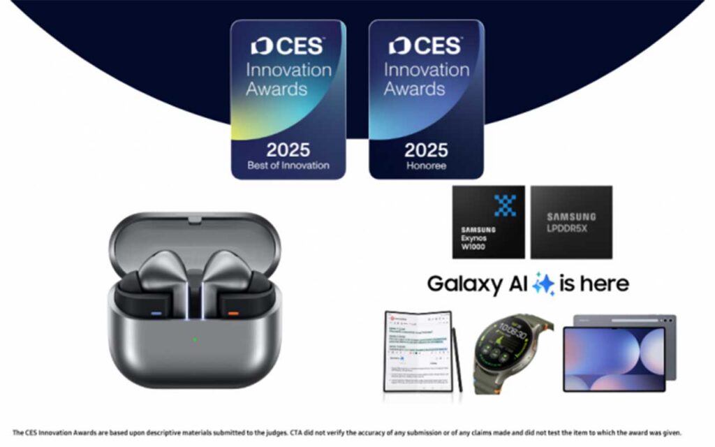 La Asociación de Tecnología de Consumo premia las innovaciones de Samsung basadas en la IA