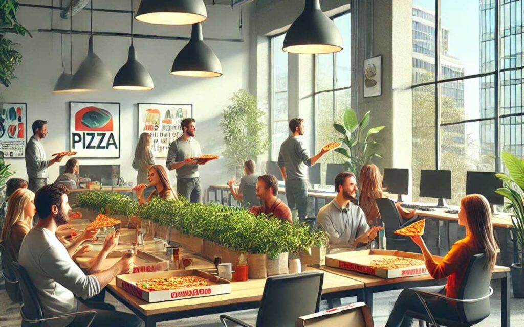 ¿Quiere promover el trabajo en equipo en la oficina? ¡Pida una pizza!