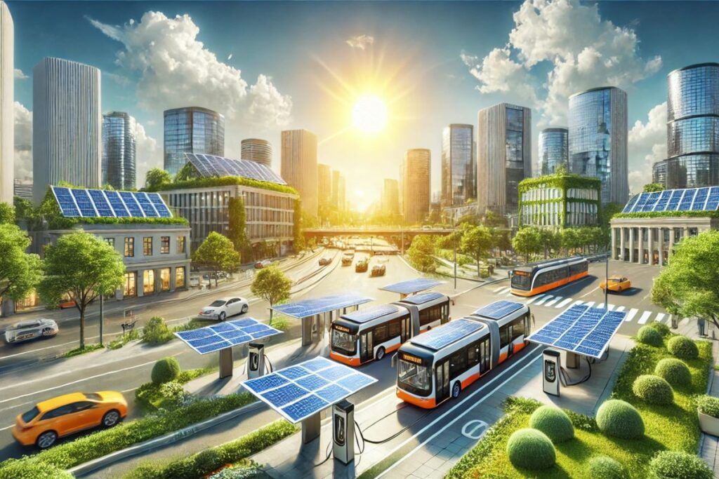 Energía solar en el transporte público
