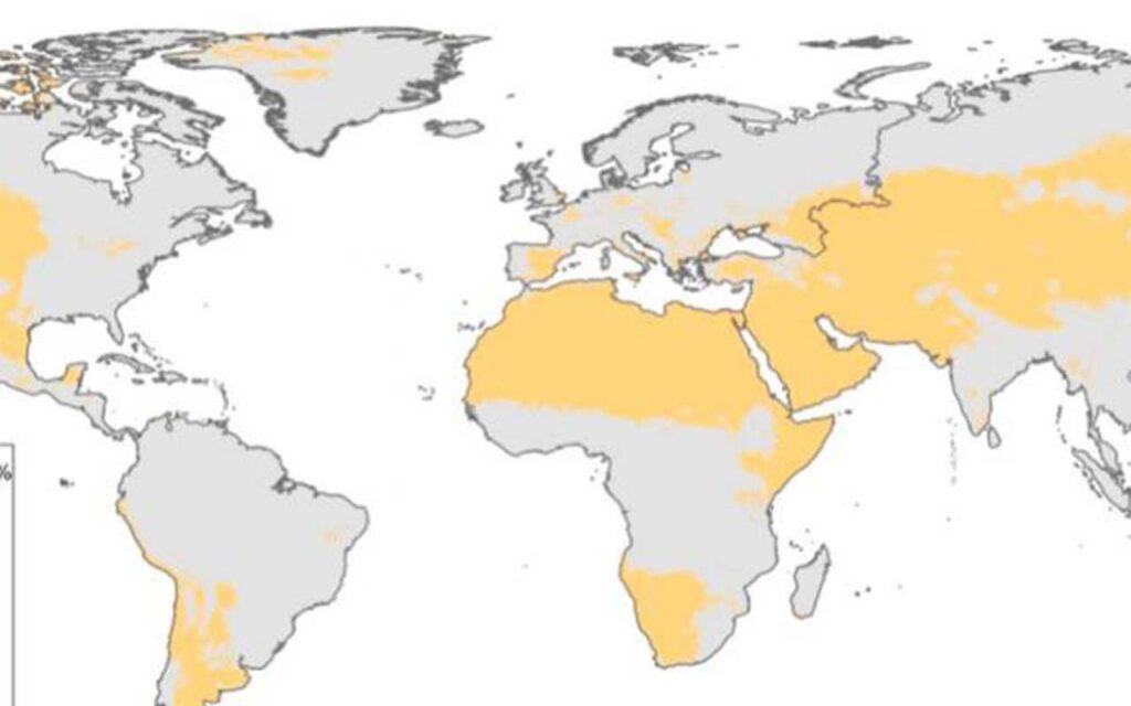 High-resolution global groundwater sulfate distribution map highlighting contamination hotspots and public health risks.