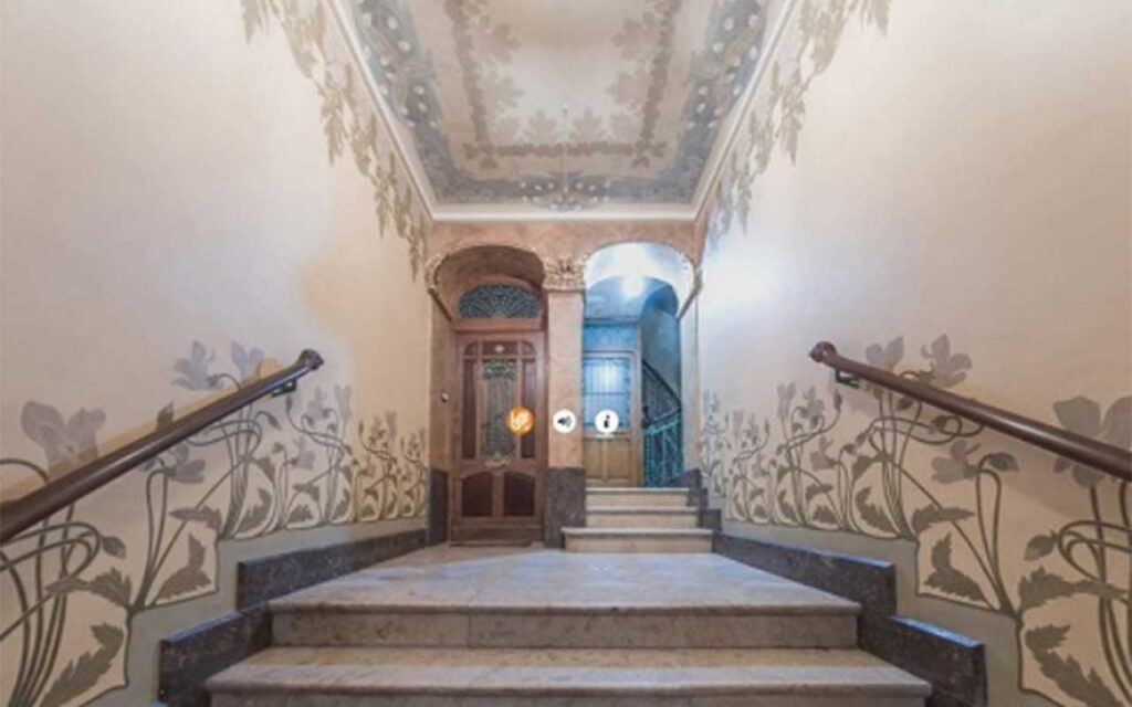 Interior modernista de una de las casas emblemáticas de Alcoy, accesible a través de una experiencia de realidad virtual