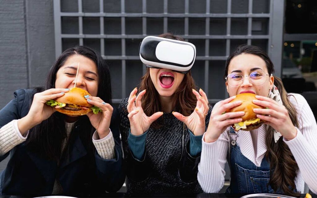 e-Taste device simulating virtual flavours