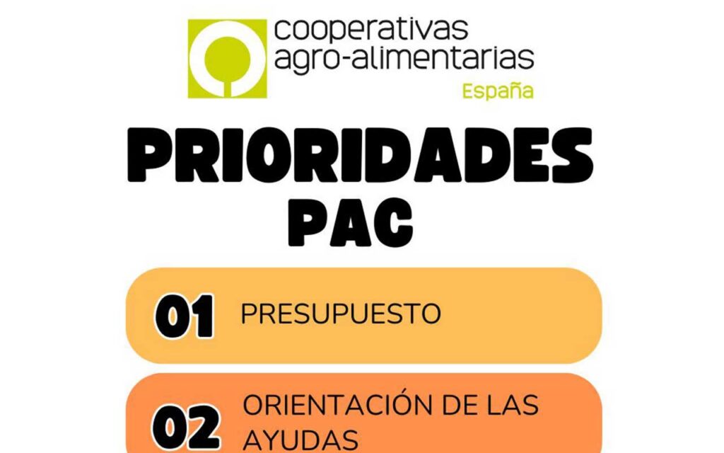Infografía con las 10 prioridades de las cooperativas de frutas y hortalizas de Francia, Italia y España sobre la PAC post 2027