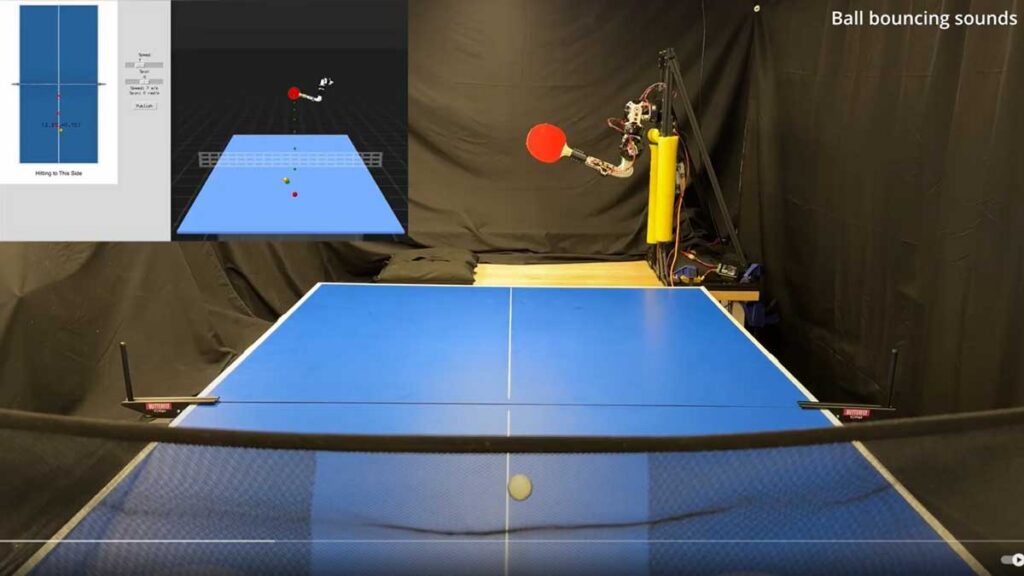 MIT’s ping pong robot performing real-time strikes and targeting with high-speed precision.