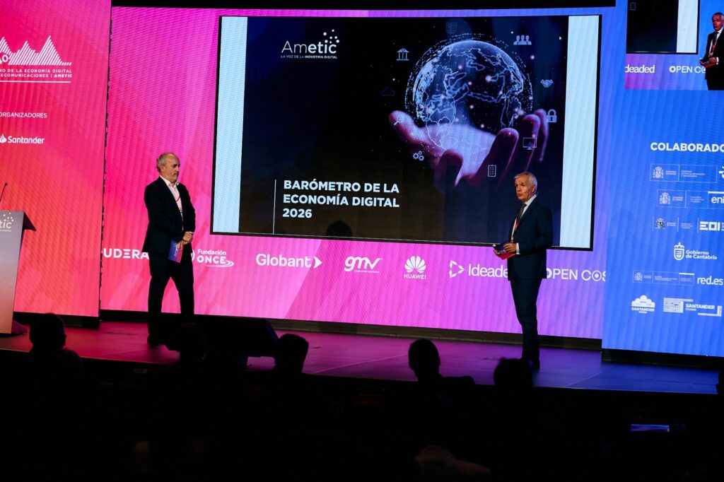 Presentación del Barómetro de la Economía Digital 2026 durante el 40º Encuentro de AMETIC